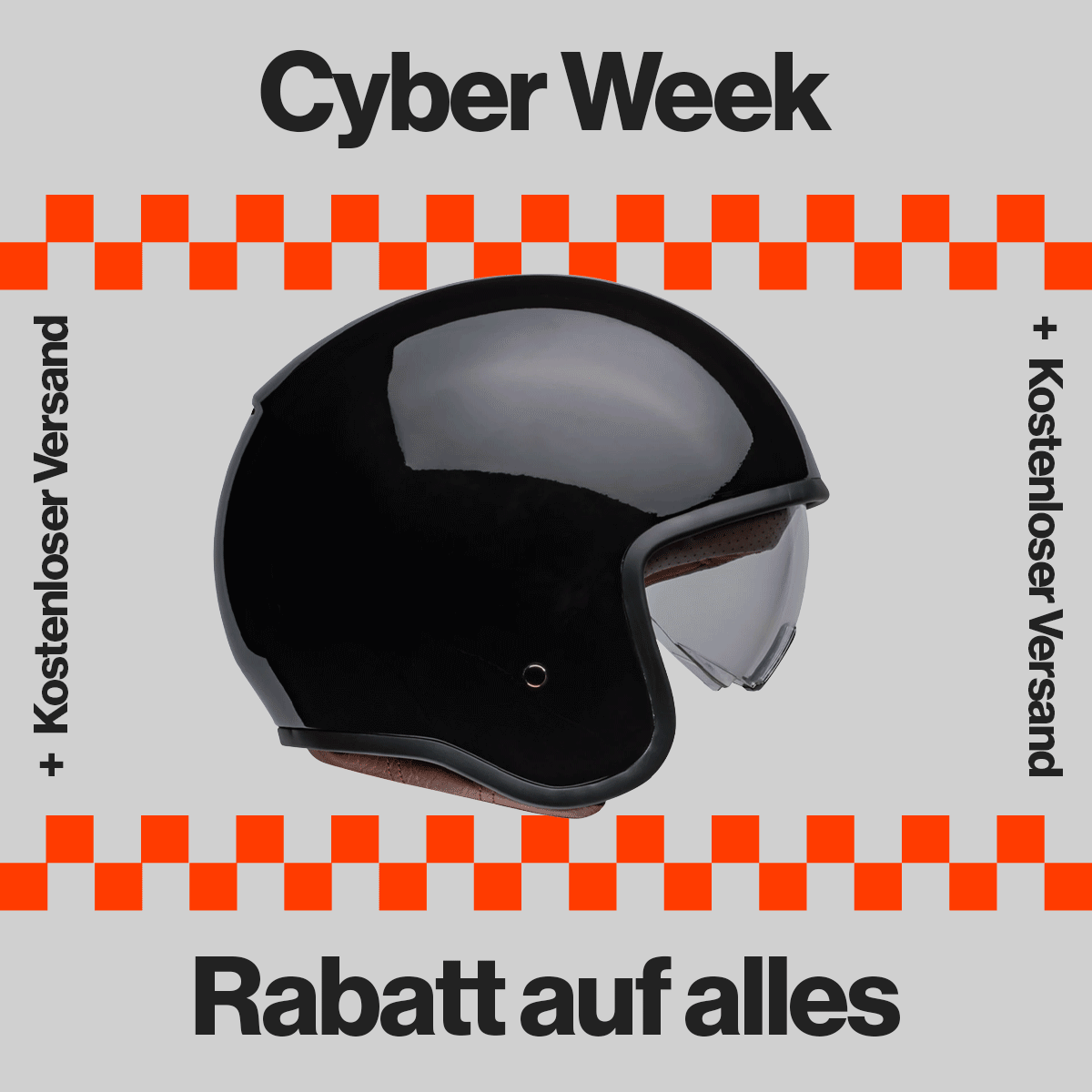 An animated image showcasing lifestyle action images of moto and bike riders with text promoting the Singles Day promotion of 11% Off Sitewide